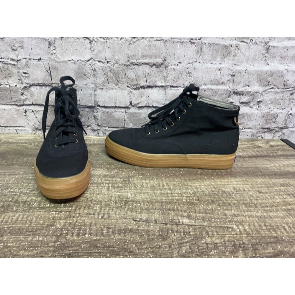 Keds Women’s Sneakers High Top Black Canvas Lace Up Size 9.5